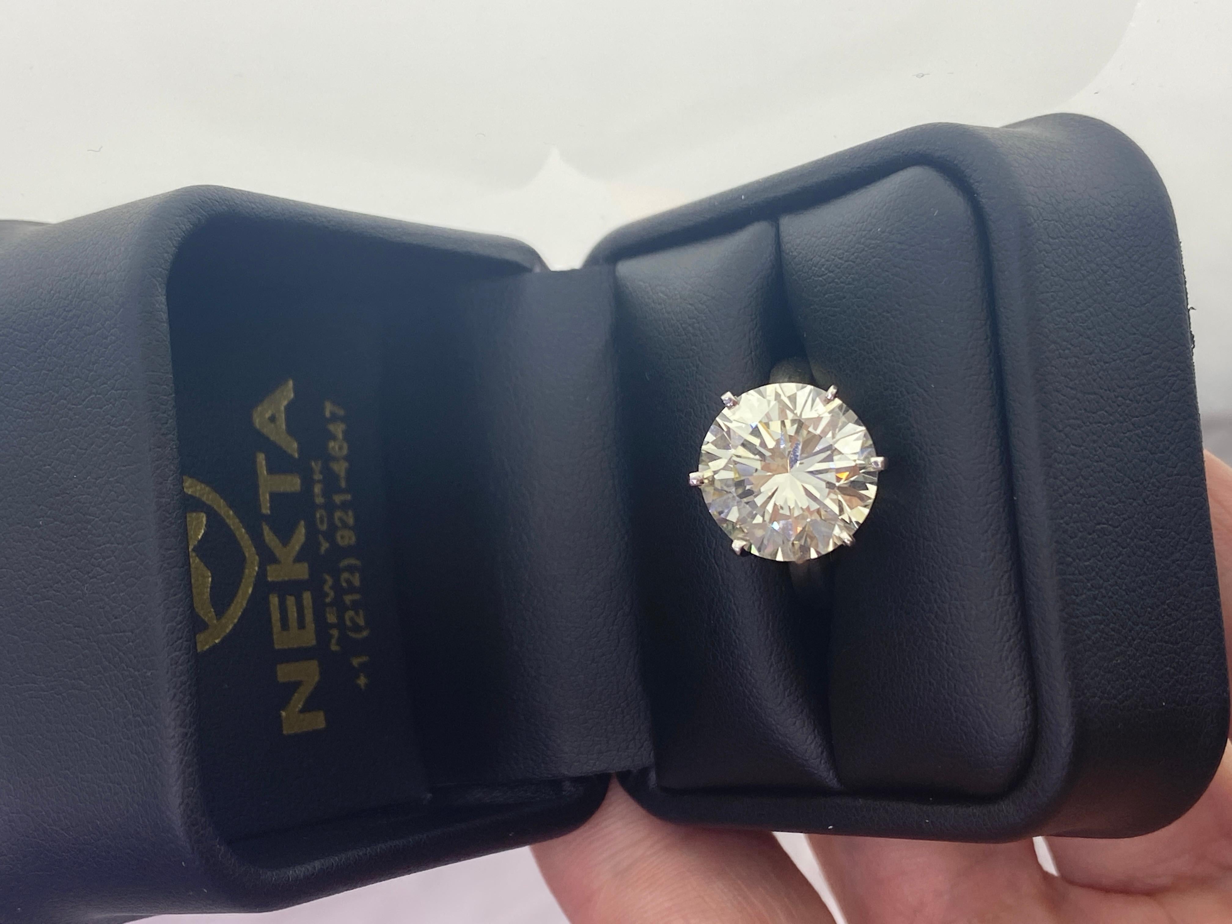 10 Karat Rundschliff-Diamant-Verlobungsring zertifiziert I VS2 für Damen oder Herren im Angebot