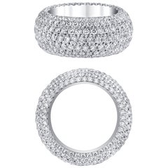 10 Carat Round Cut Diamond Eternity Band 950 Platinum Ring