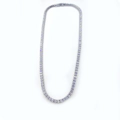 10 Carat Round Diamond 16 Inches Tennis Necklace