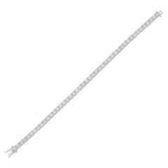 10 Carat SI/H Round Diamond Engagement Tennis Bracelet 18 Karat White Gold