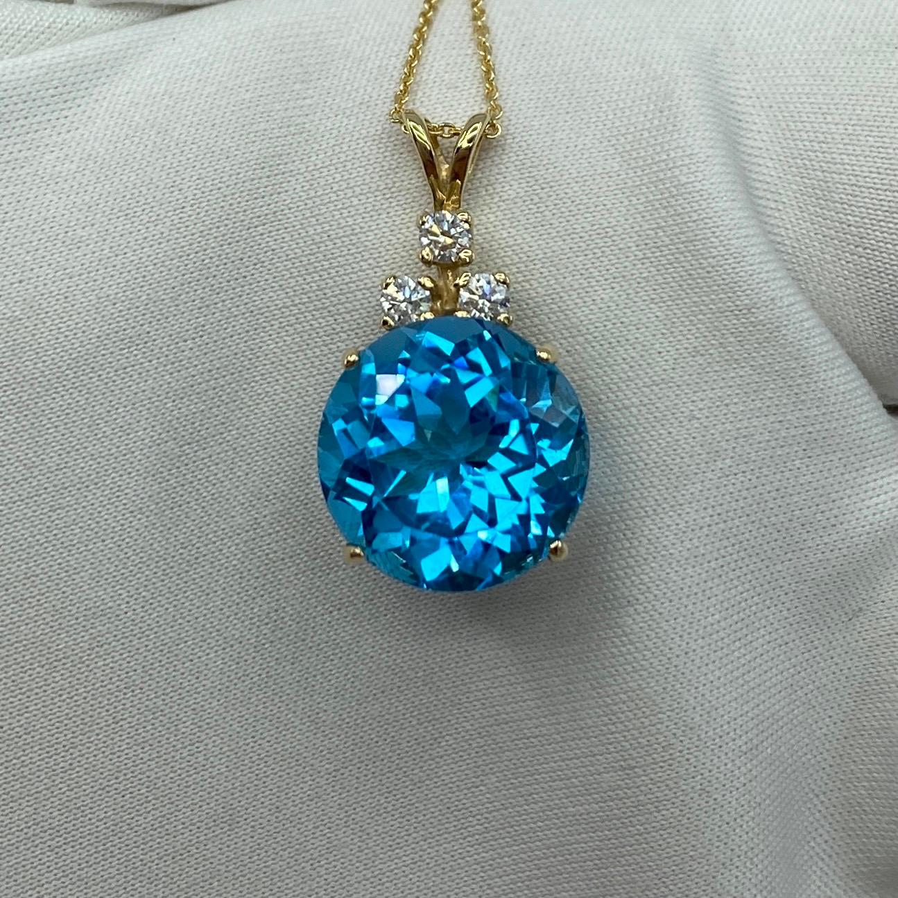 blue topaz and diamond necklace