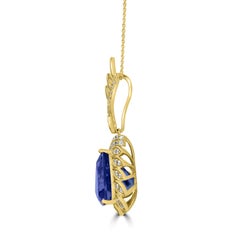 10 Carat Tanzanite and Diamond Pendant