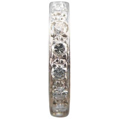 1.0 Carat Vintage Diamond Eternity Ring, 18 Brilliant Cut Diamonds, Midcentury