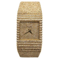 10 Carat Vintage Piaget 18K Yellow Gold Diamond Men’s Watch