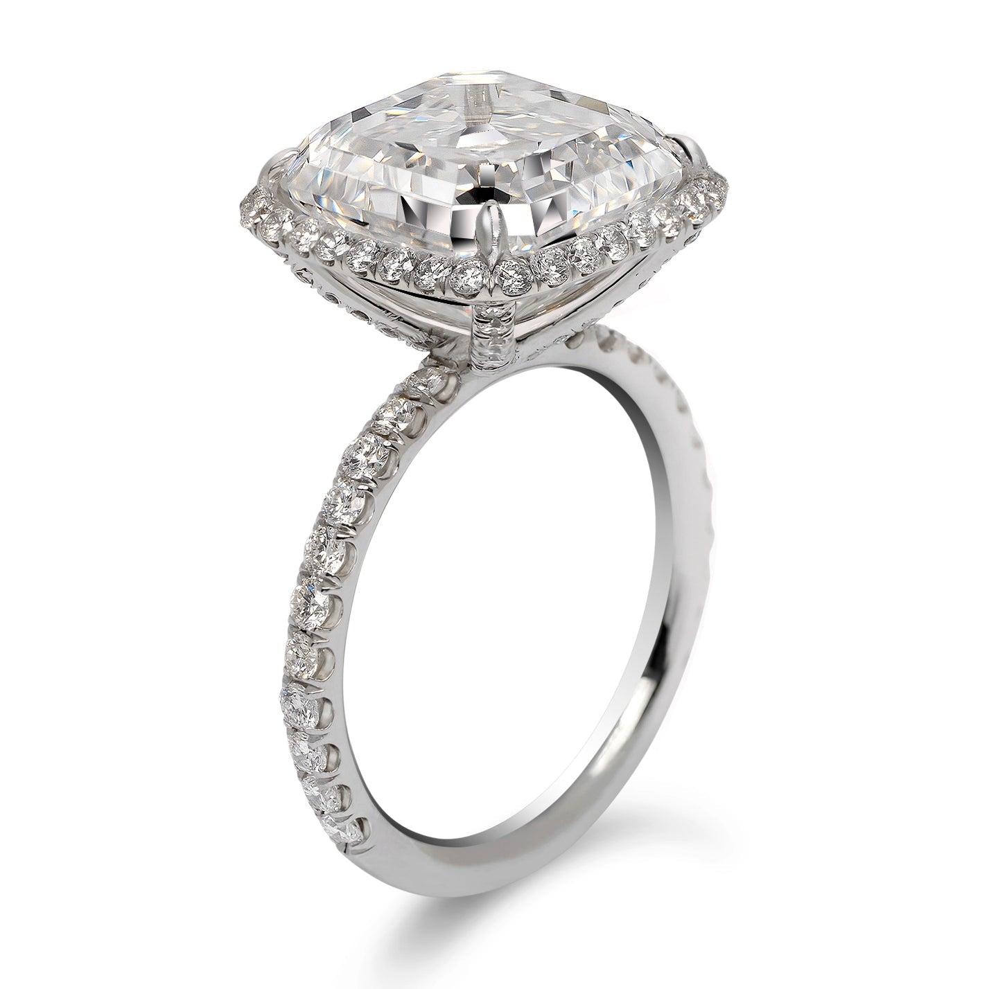 10 Karat Diamant-Verlobungsring mit Asscher-Schliff GIA zertifiziert J VS2 im Zustand „Neu“ im Angebot in New York, NY