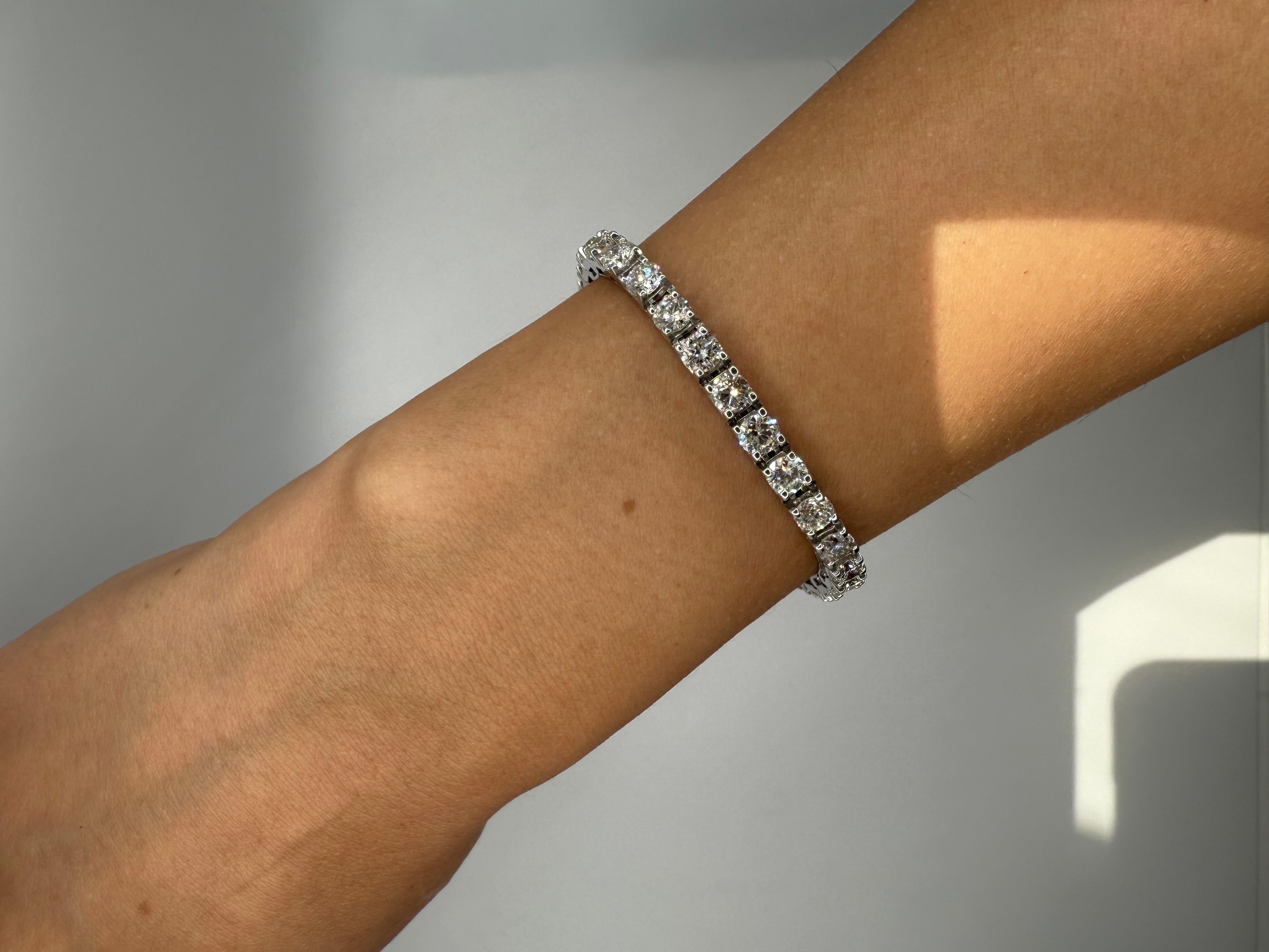 Femenino o masculino Pulsera de tenis redonda de 10 quilates en venta