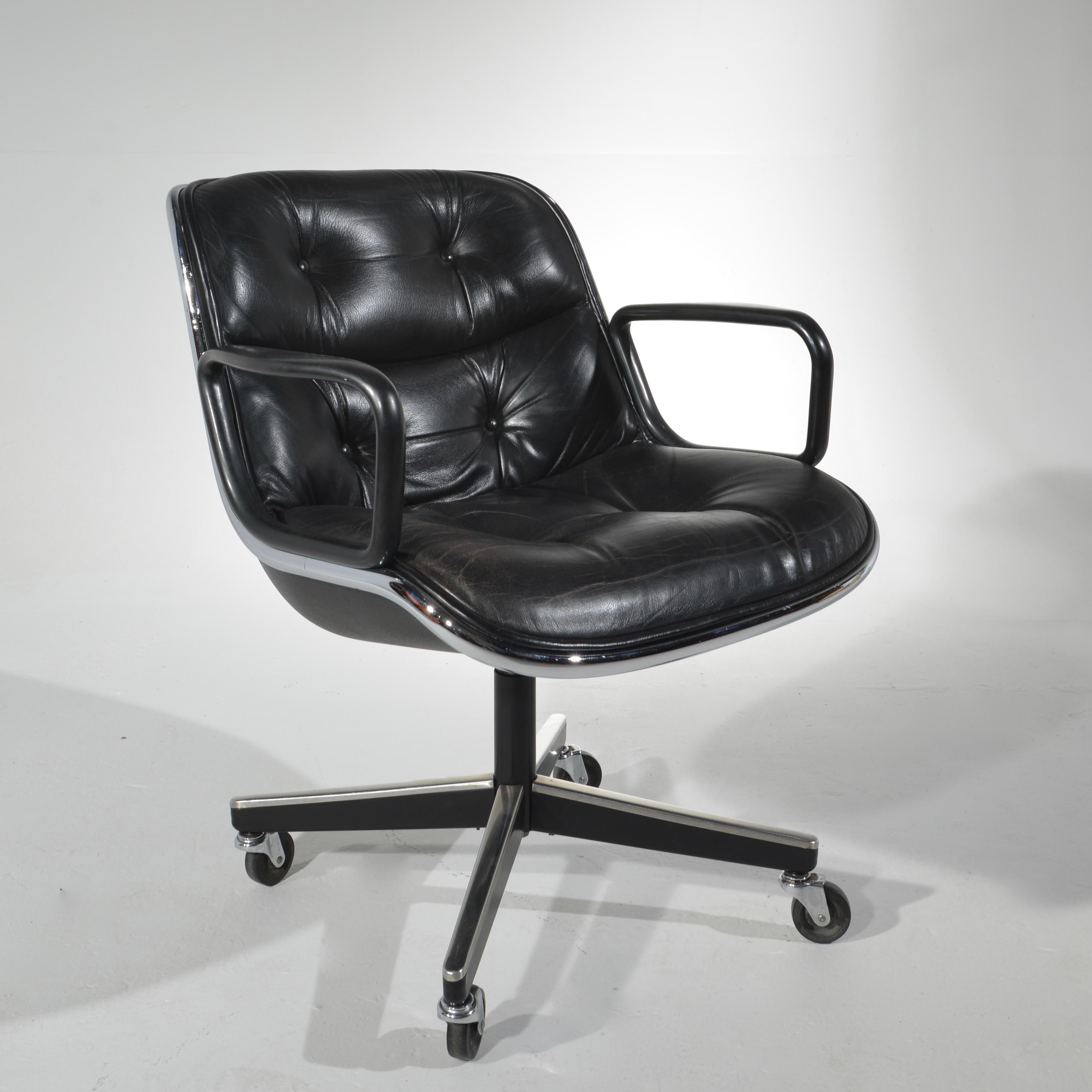 Mid-Century Modern 10 chaises de bureau Charles Pollock pour Knoll en vente