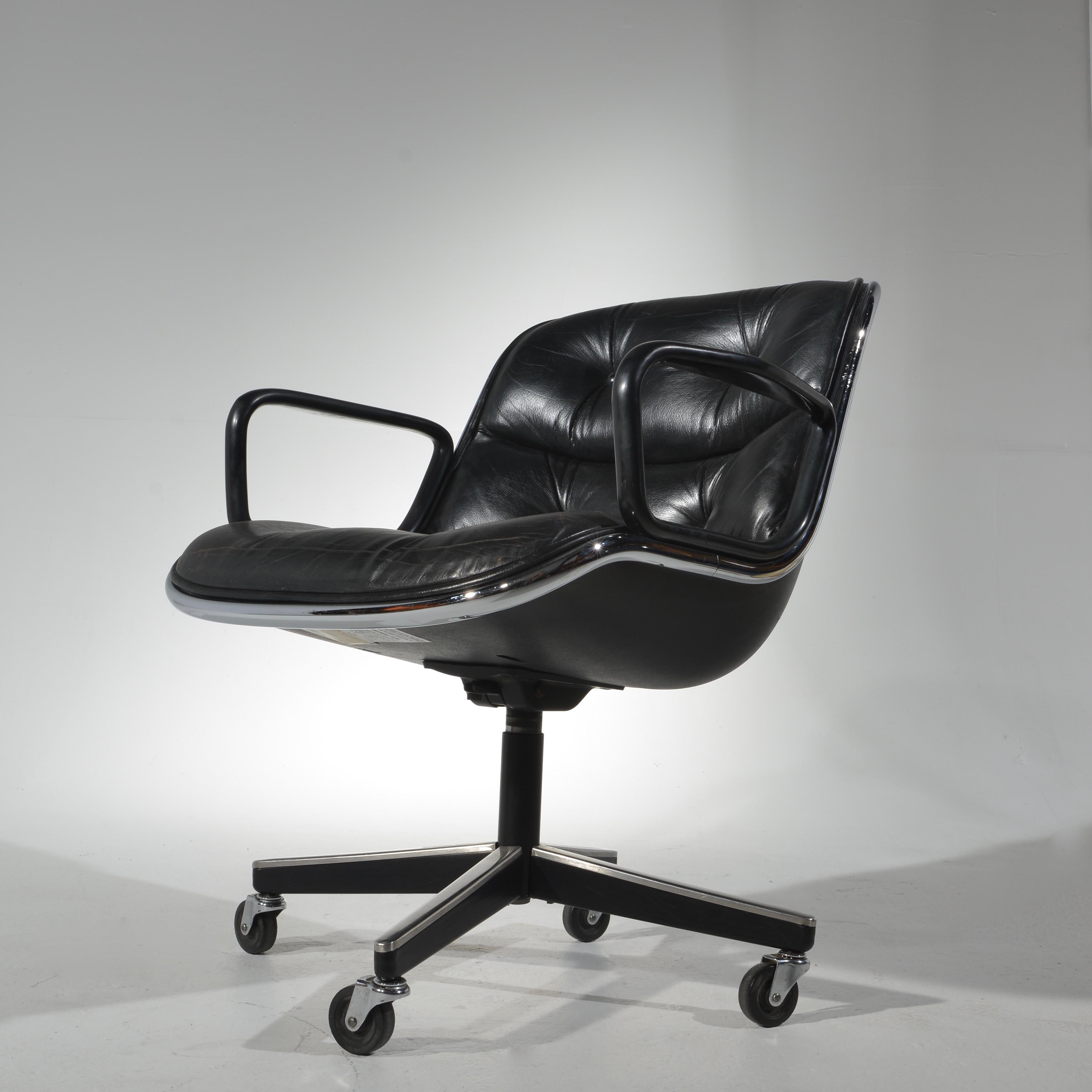 Américain 10 chaises de bureau Charles Pollock pour Knoll en vente