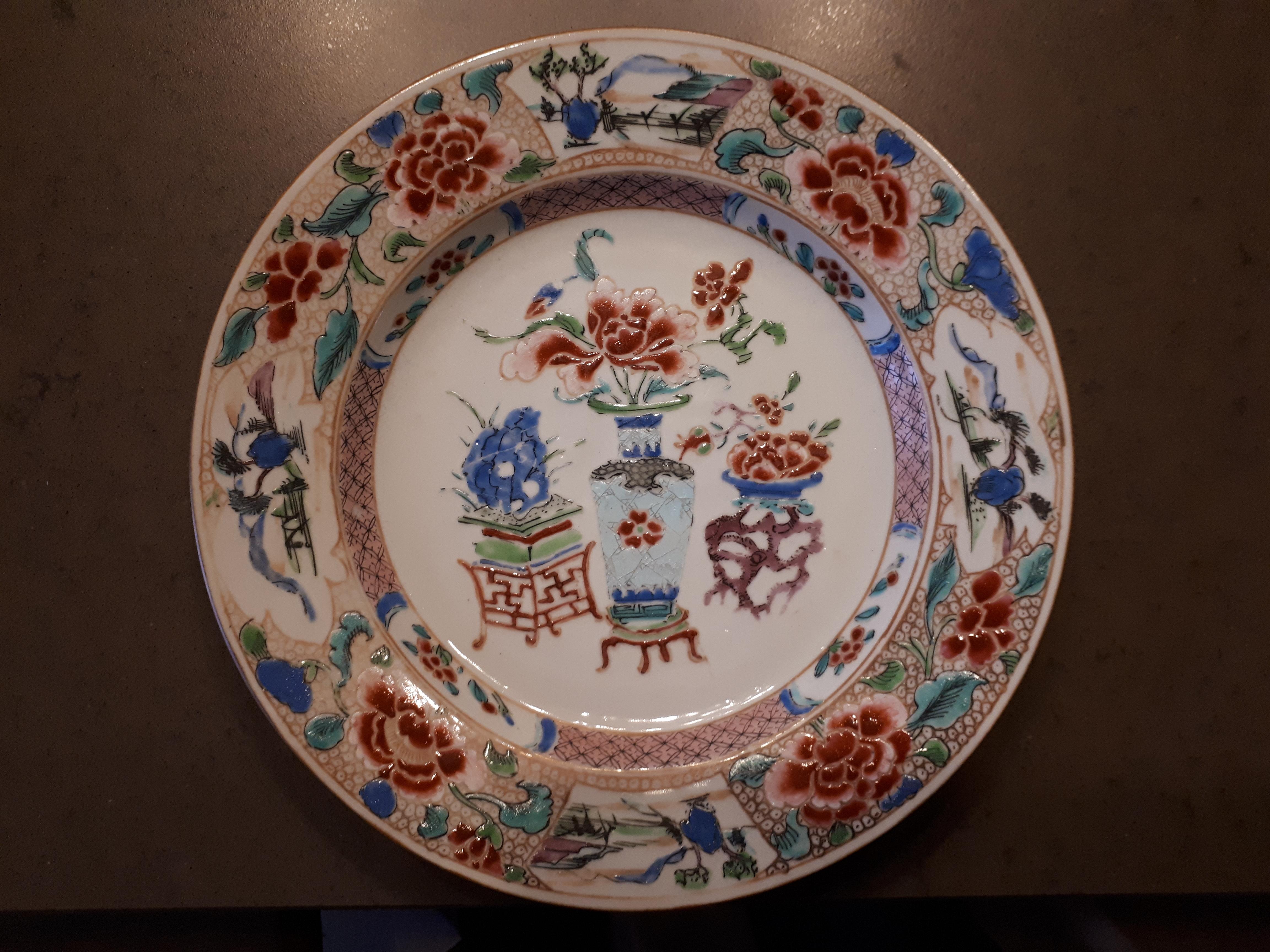10 Chinese Plates Kangxi To Qianlong Period, China Qing Dynasty For Sale 5