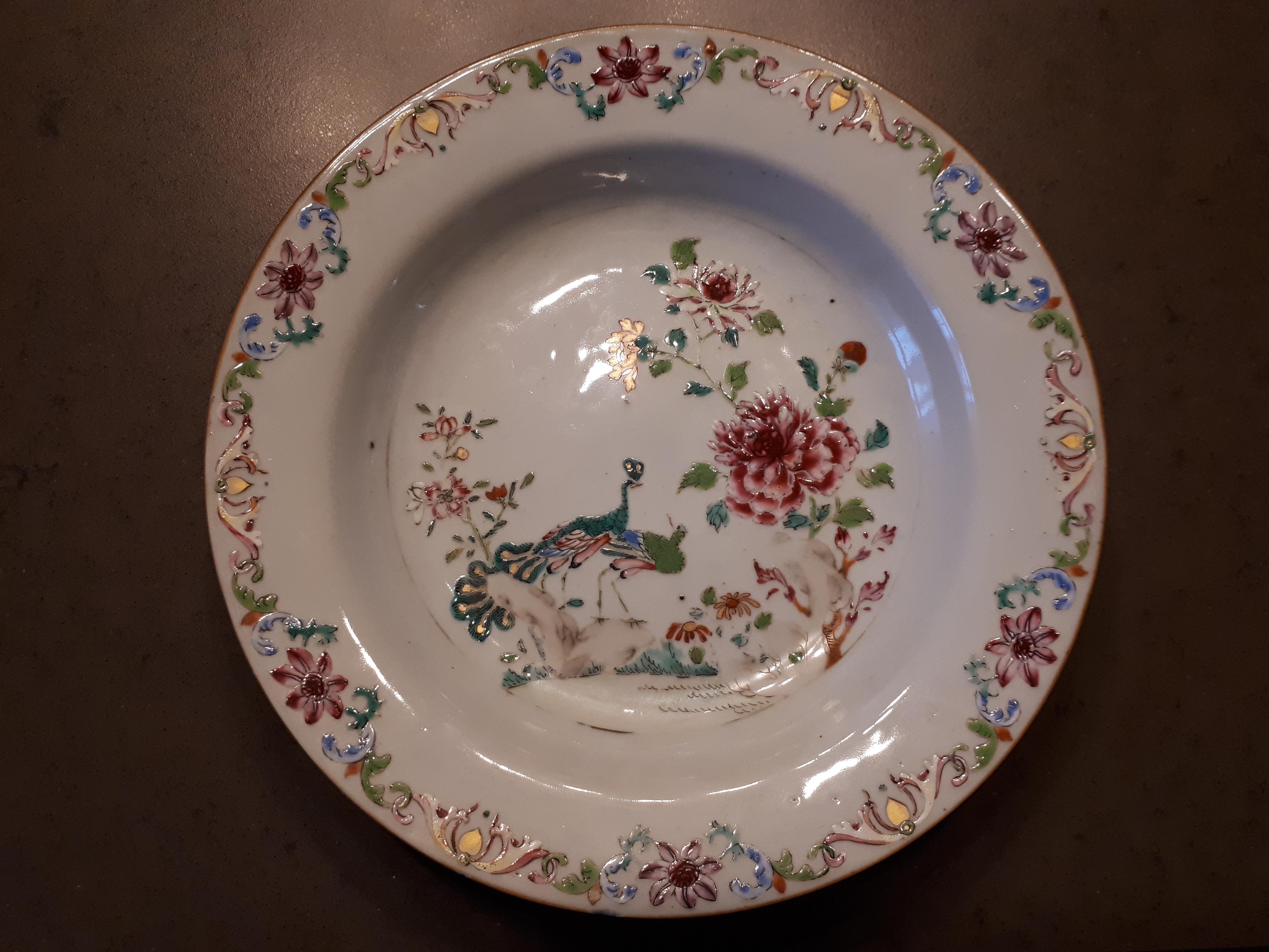 10 Chinese Plates Kangxi To Qianlong Period, China Qing Dynasty For Sale 7