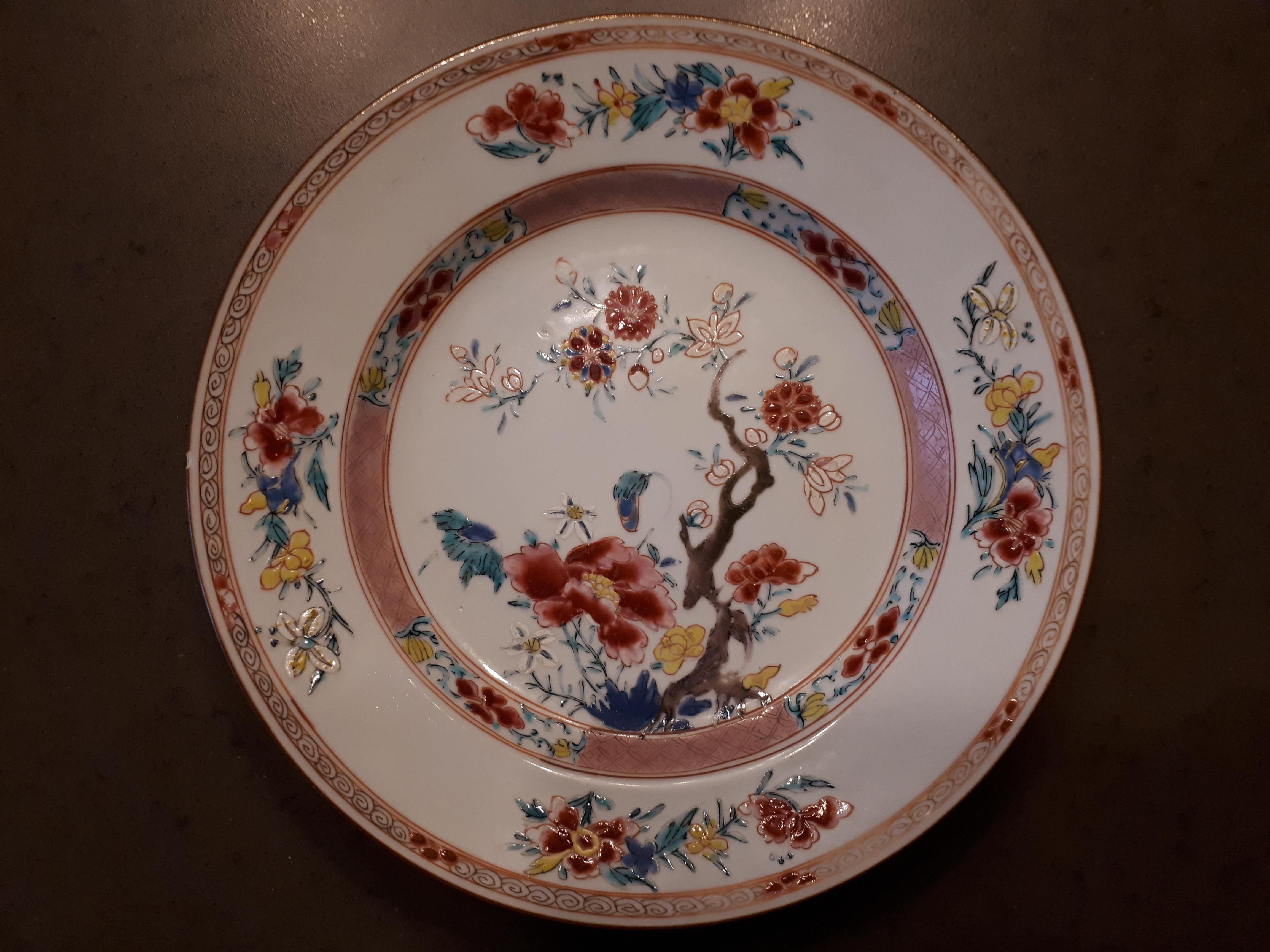 10 Chinese Plates Kangxi To Qianlong Period, China Qing Dynasty For Sale 9