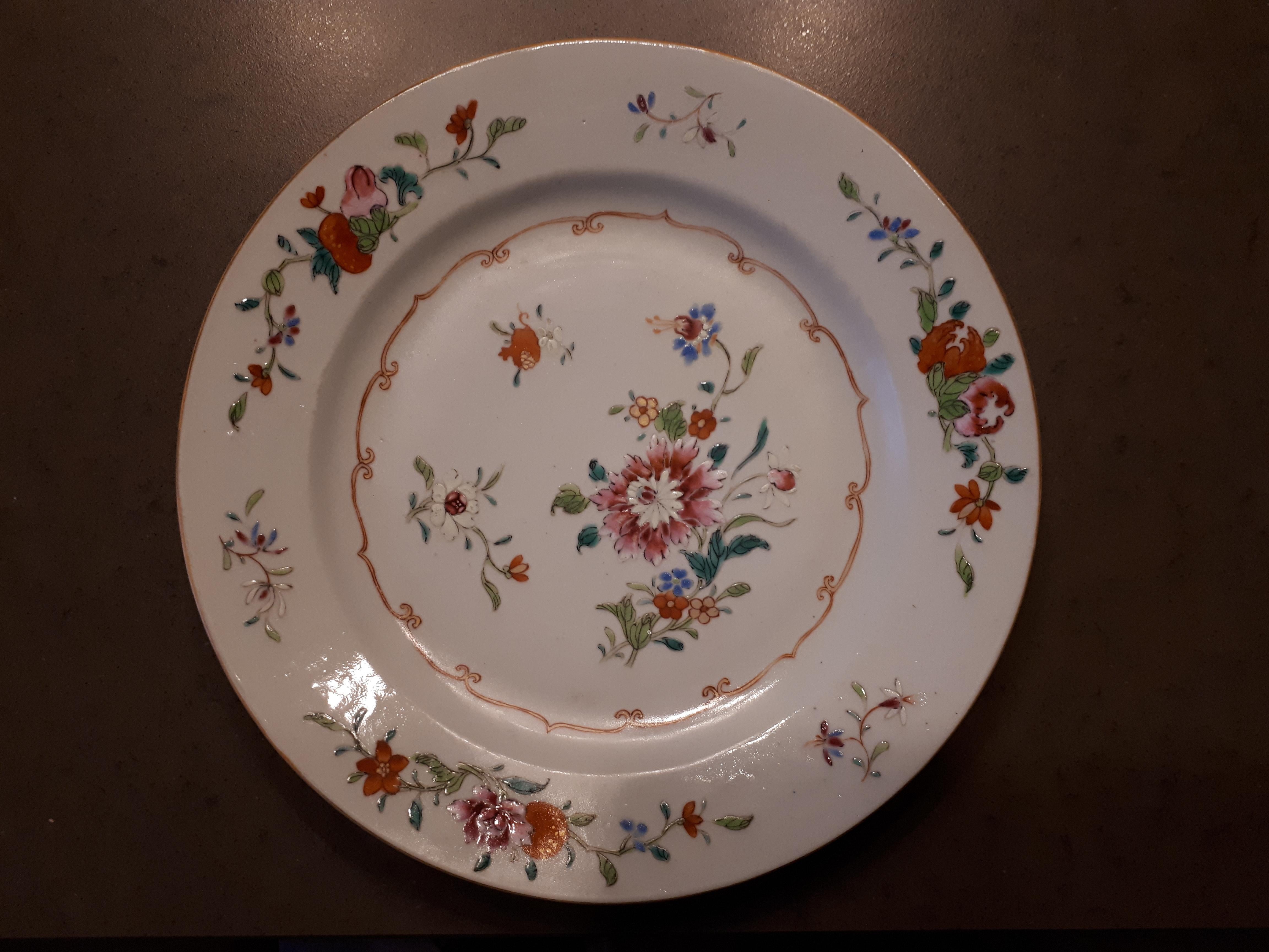 10 Chinese Plates Kangxi To Qianlong Period, China Qing Dynasty For Sale 13