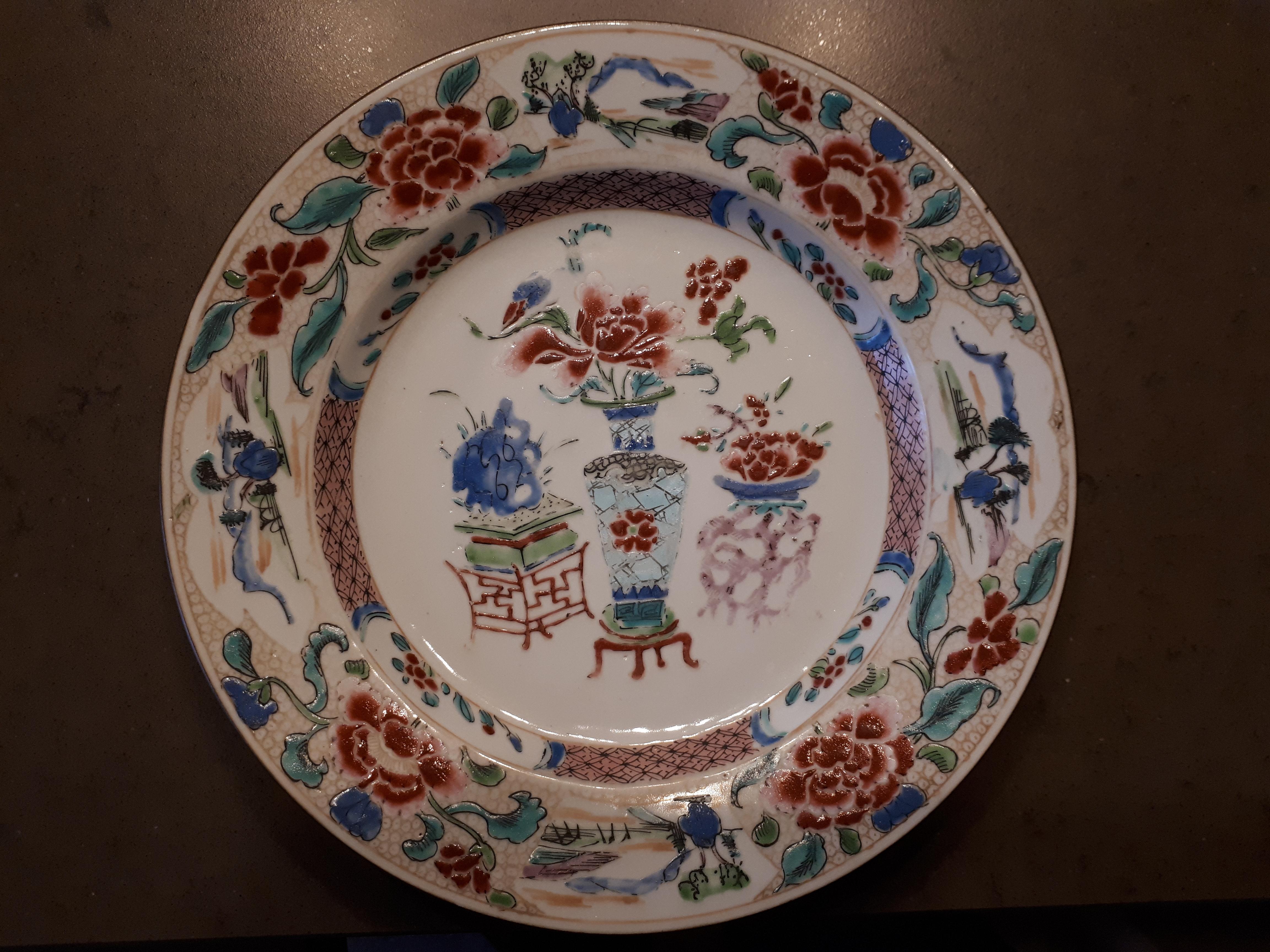10 Chinese Plates Kangxi To Qianlong Period, China Qing Dynasty For Sale 3