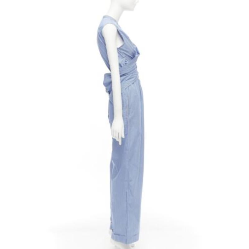 10 CORSO COMO combinaison à rayures bleues et blanches à jambe large S Bon état - En vente à Hong Kong, NT
