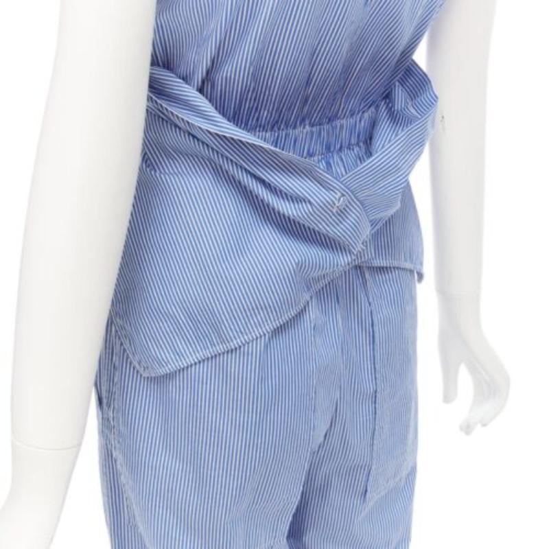 10 CORSO COMO combinaison à rayures bleues et blanches à jambe large S en vente 2