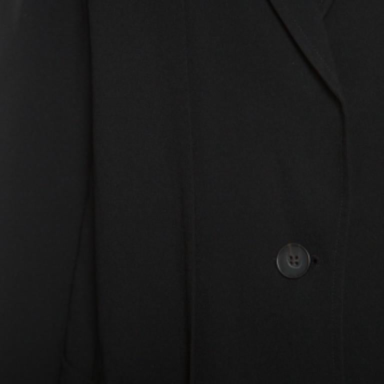 10 Crosby Derek Lam Blazer a strati in finto crepe nero con dettaglio gilet S in vendita 1