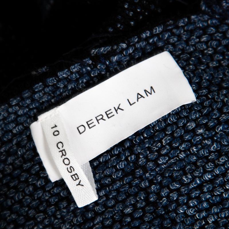 10 Crosby Derek Lam Textured Raw Trim Detail Open Front Jacket S 2