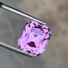 Kunzita talla cojín rosa lavanda de 10 ct Brillo lila pastel para joyería fina