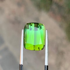 10 ct Mint Green Step Cushion Cut Tourmaline Natural Gemstone for Jewellery 14mm