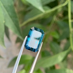 10 Karat tintenblauer Turmalin, facettierter Edelstein für Schmuck, 14 mm