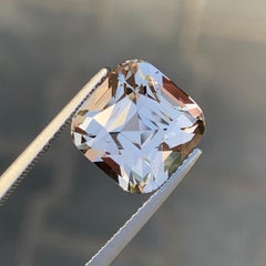 10 Cts Square Cushion Cut White Color Natural Topaz Gemstone for Jewellery 11 mm