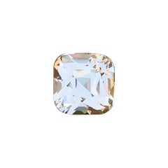 10 Cts Square Cushion Cut White Color Natural Topaz Gemstone for Jewellery 11 mm