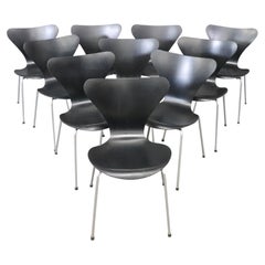10 chaises danoises modernes du milieu du siècle dernier d'Arne Jacobsen pour Fritz Hansen Series 7