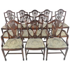 10 Dining Chairs, Antique Dining Chairs, Hepplewhite, Mahogany, B1071 REDUCED!!!