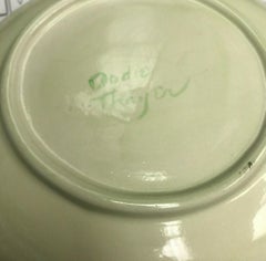 10 Dodie Thayer Jupiter Lettuce Leaf Earthenware Porcelain Luncheon Plates