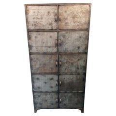 10 Door Contemporary Industrial Metal Cabinet
