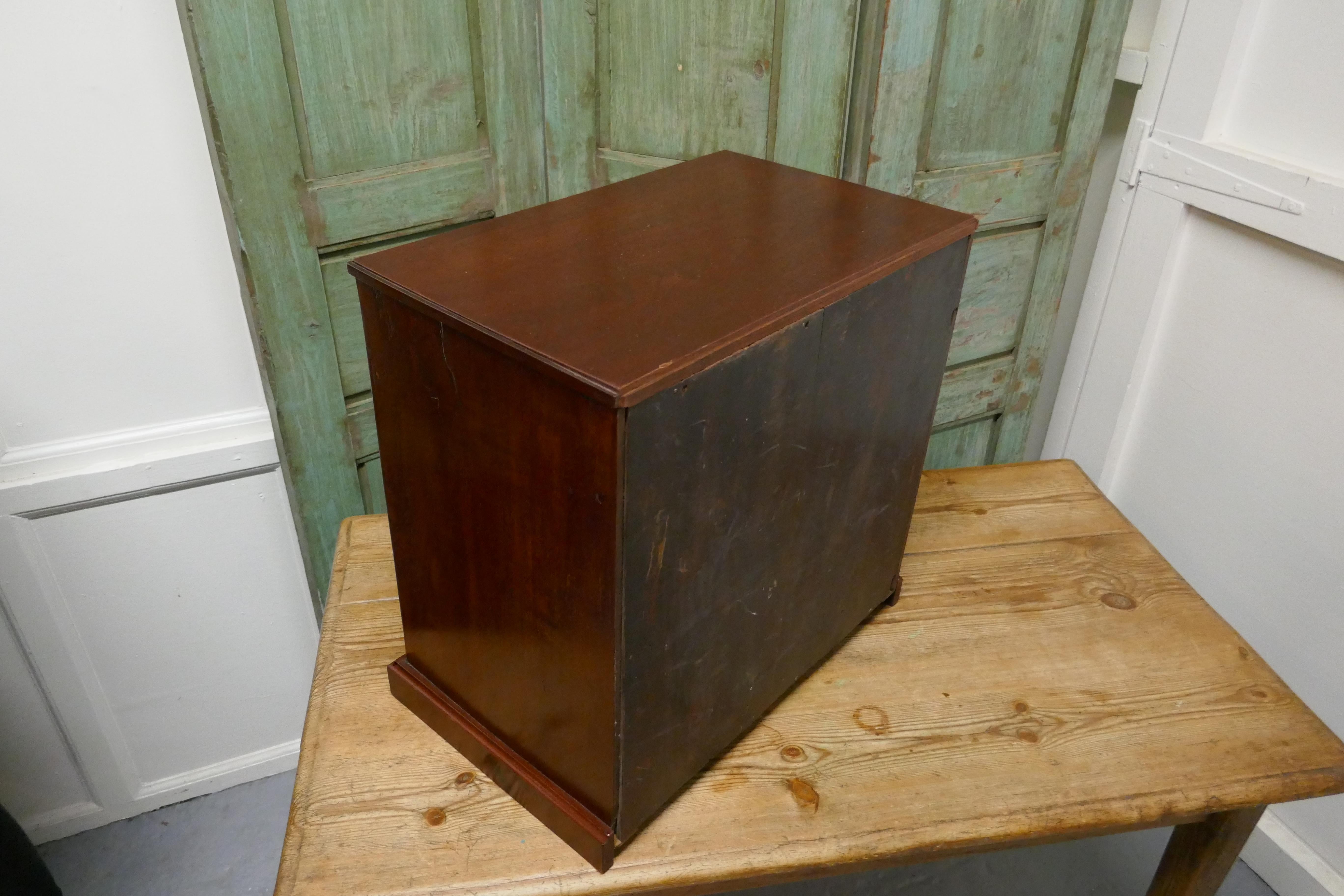 19th Century 10-Drawer Mahogany Collectors Filing Cabinet