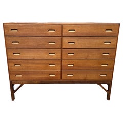 10 Drawer Teak Chest by Borge Mogensen for FDB Mobler