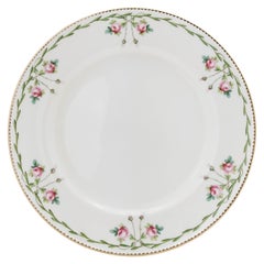 10 Elegant Antique English Dessert or Salad Plates, Hand Painted Details