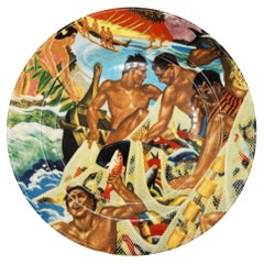 10" Eugene Savage "Festival of the Sea" Dinner Plate By Lynn Krantz Dish Books