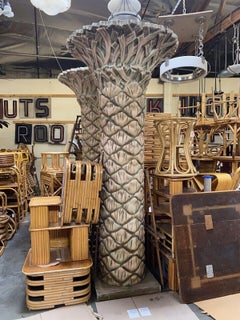 10' Fiberglass Art Deco Grand Hollywood Palm Tree Column