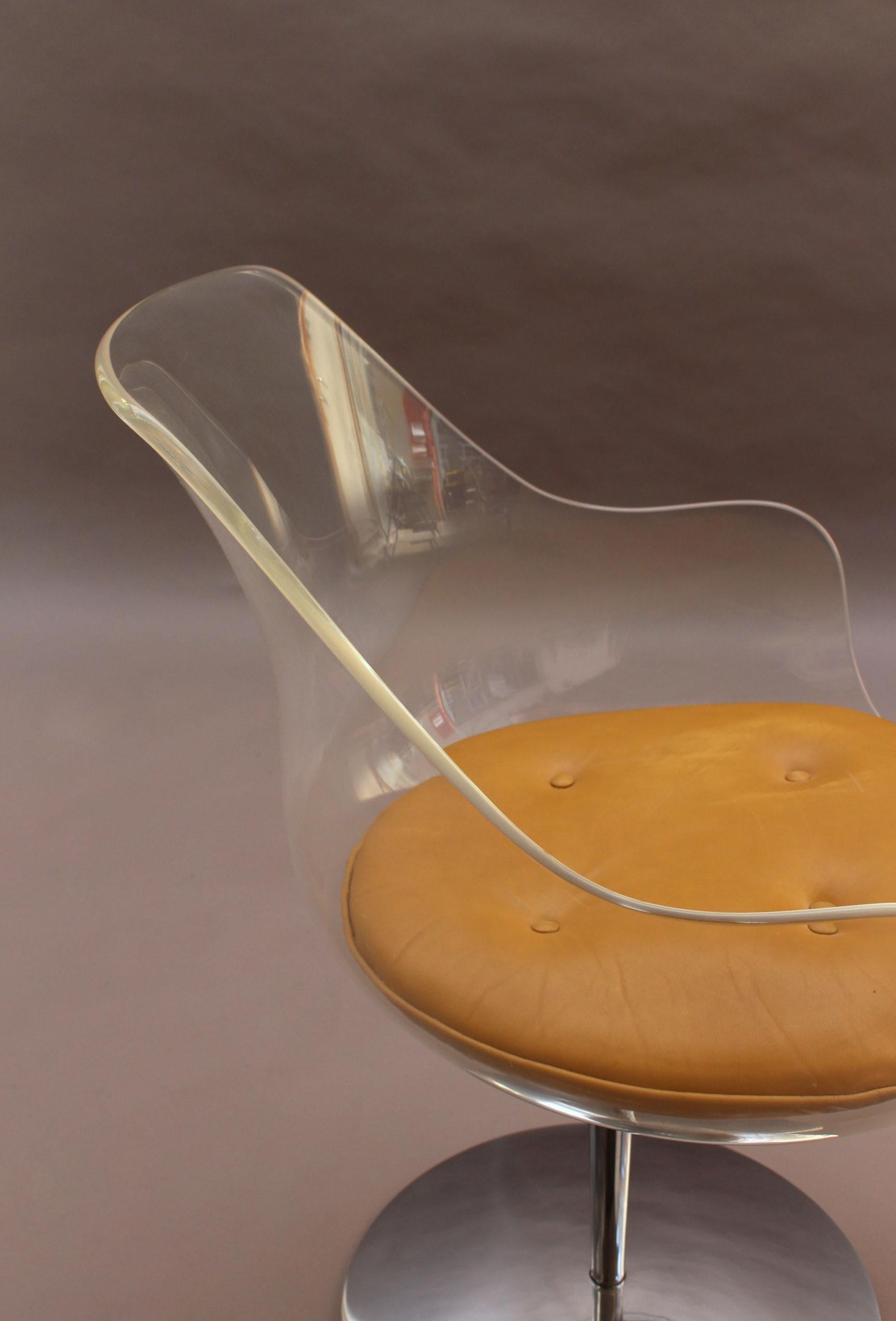 6 Fine 1960s Lucite 'Champagne' Chairs by Estelle & Erwin Laverne 3