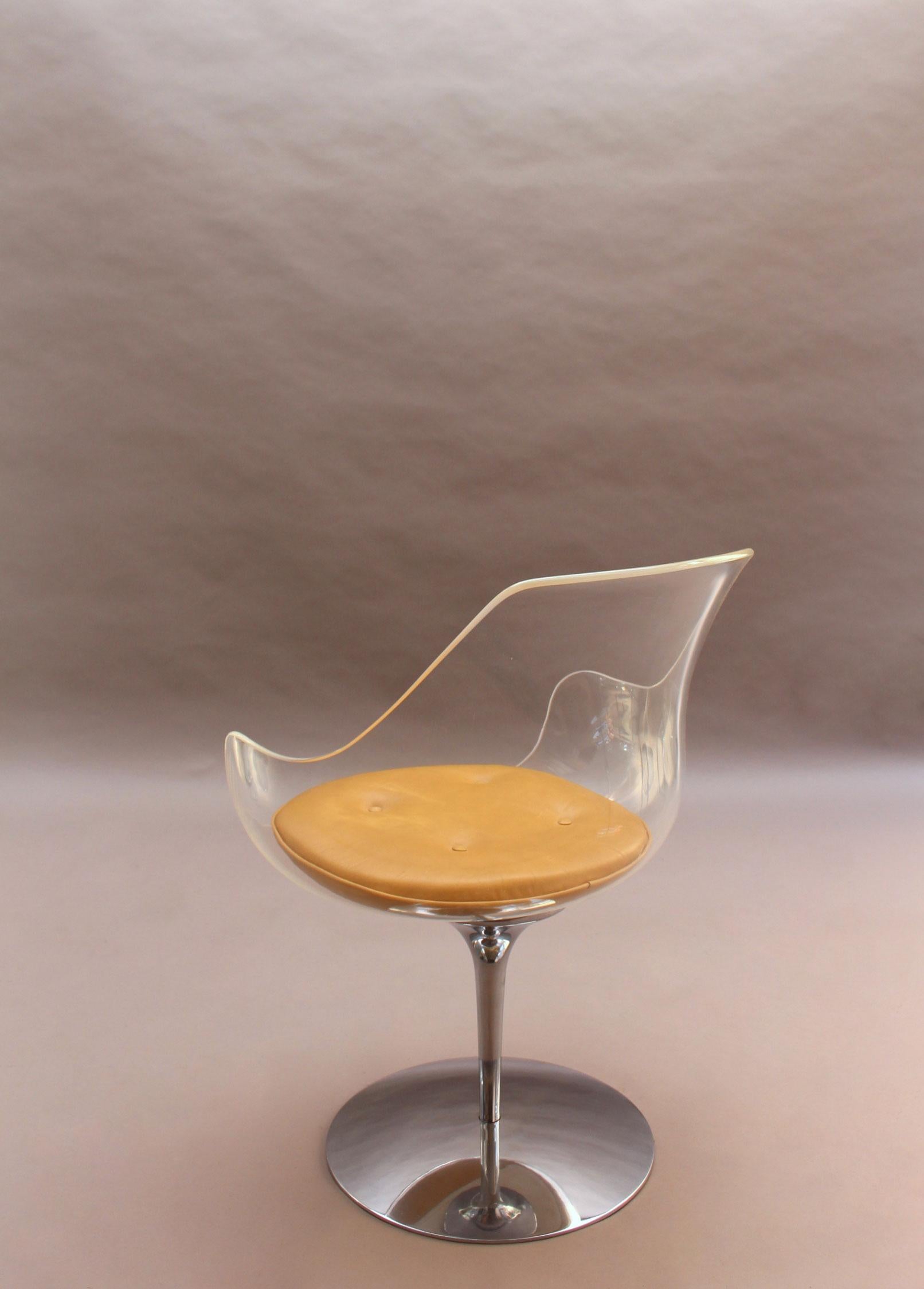 6 Fine 1960s Lucite 'Champagne' Chairs by Estelle & Erwin Laverne In Good Condition In Long Island City, NY