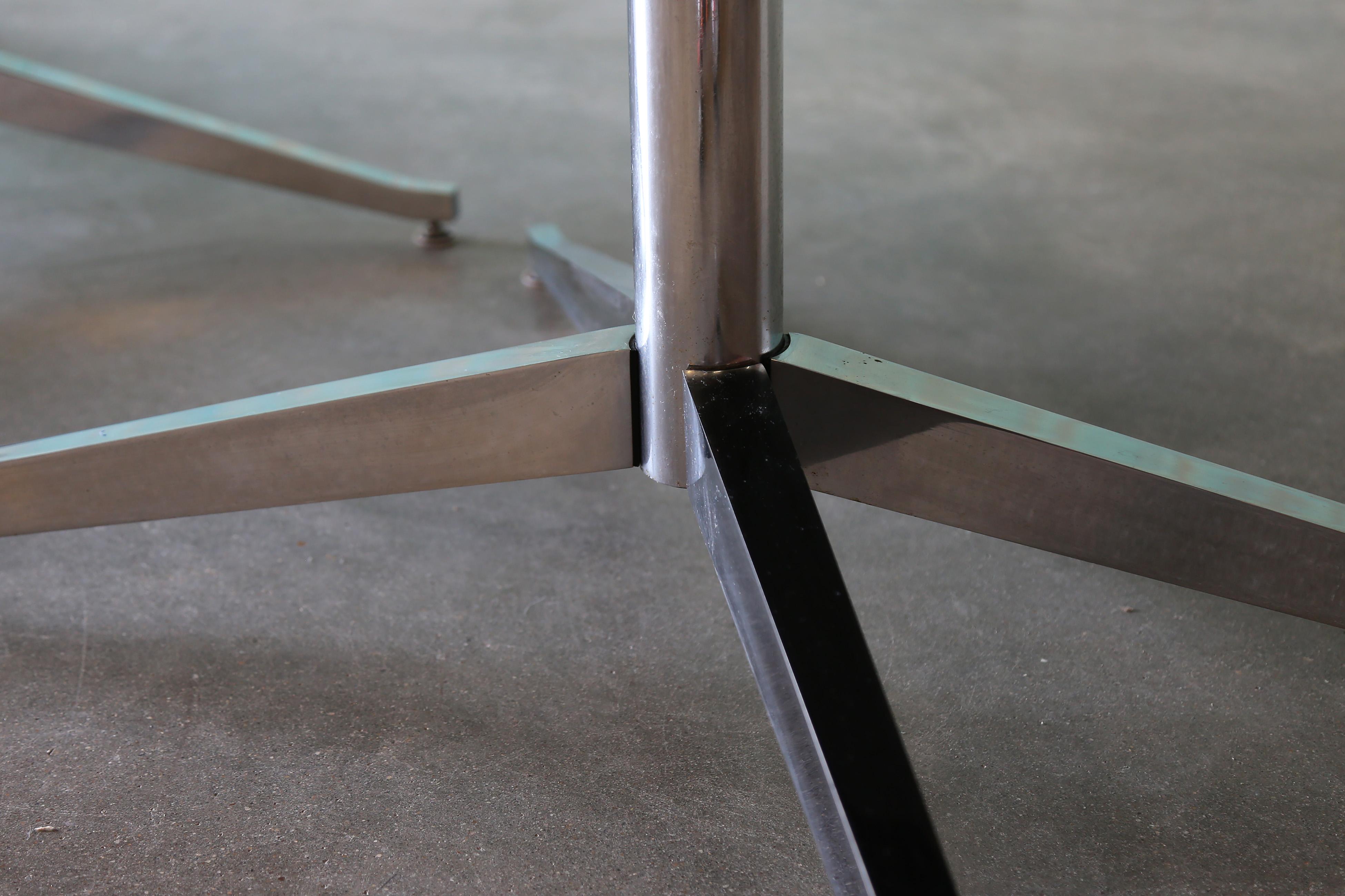 10' Florence Knoll Custom Monumental Dining Table in Absolute Black Granite MCM For Sale 1