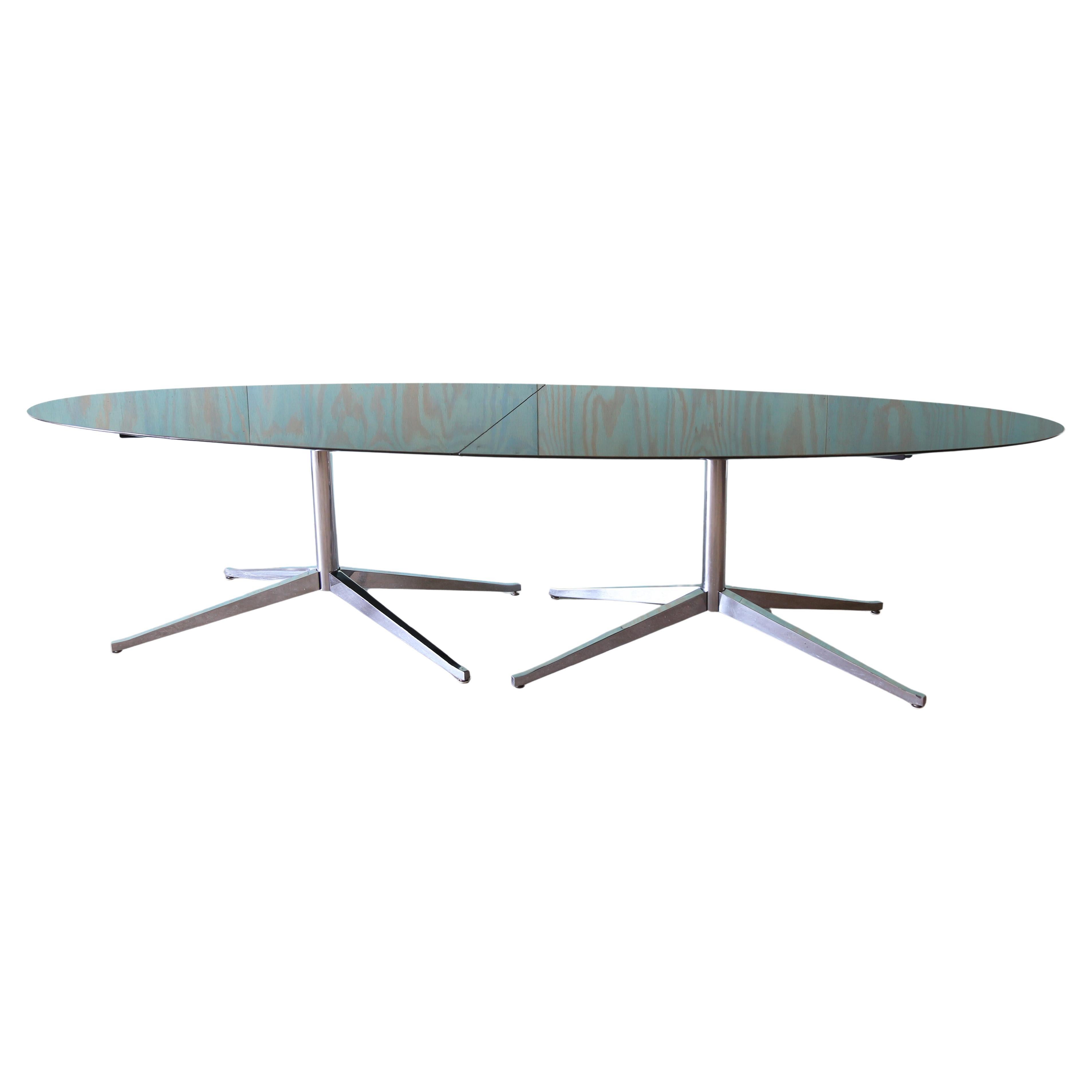 10' Florence Knoll Custom Monumental Dining Table in Absolute Black Granite MCM For Sale