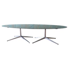 10' Florence Knoll Custom Monumental Dining Table in Absolute Black Granite MCM