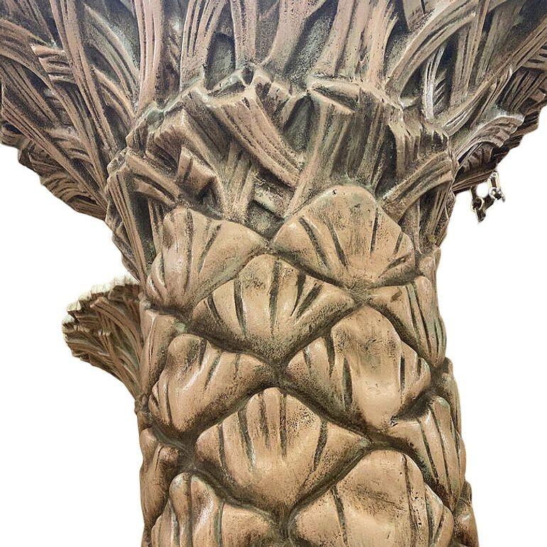 American 10-Foot Fiberglass Art Deco Grand Palm Tree Architectural Column, 2 Available For Sale