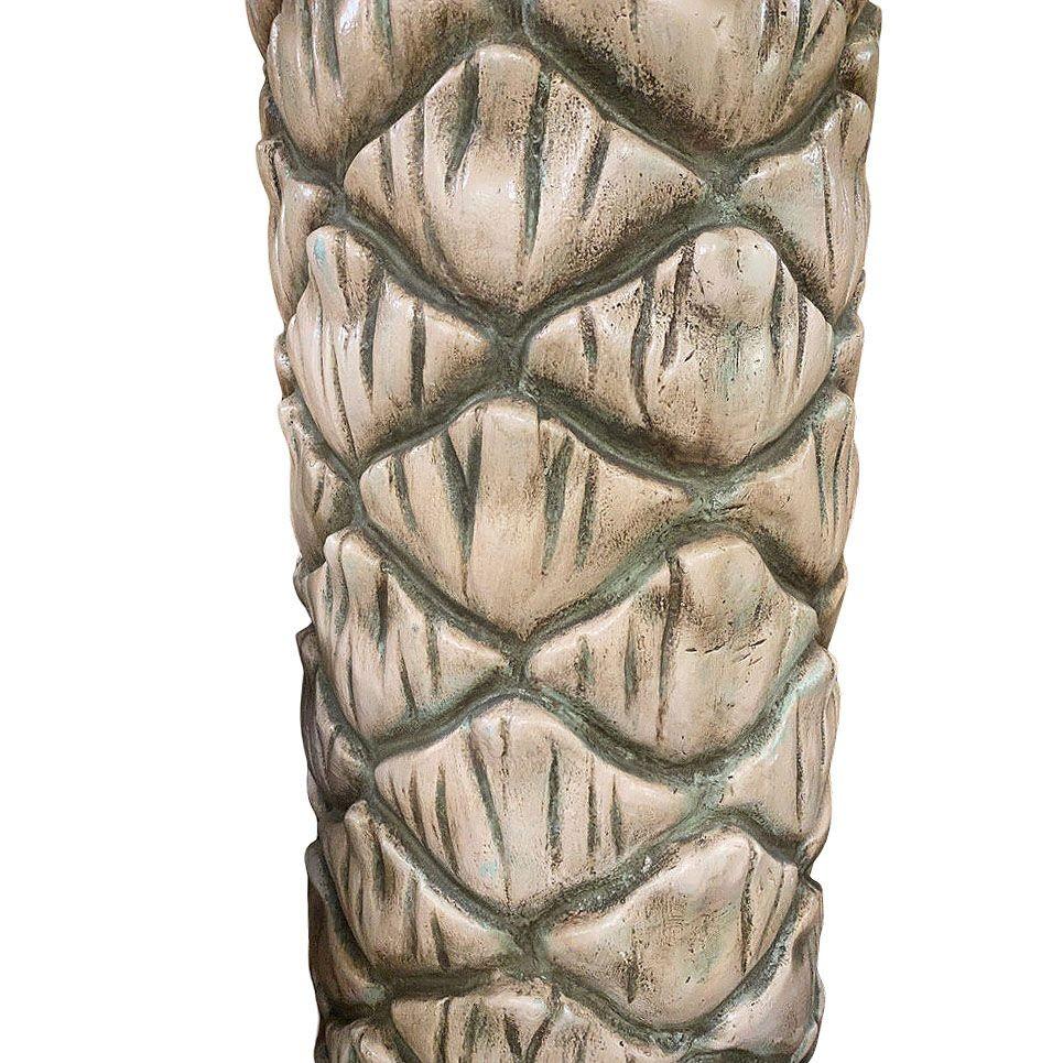 10-Foot Fiberglass Art Deco Grand Palm Tree Architectural Column, 2 Available In Excellent Condition For Sale In Van Nuys, CA