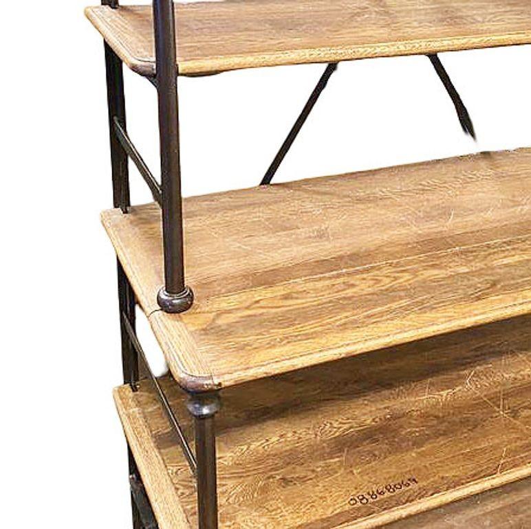 10' Foot Industrial Barn French Style Narrow Library Iron Book Shelf Etagere in vendita 3