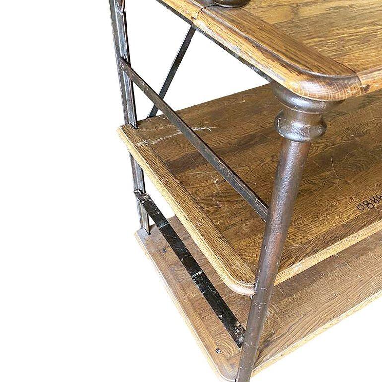 10' Foot Industrial Barn French Style Narrow Library Iron Book Shelf Etagere in vendita 4