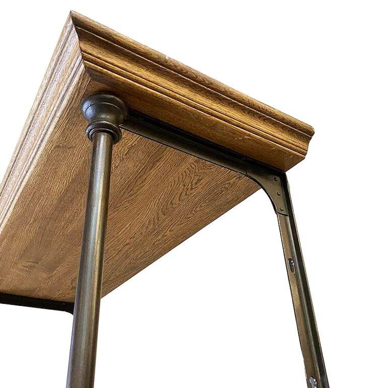 Fine XX secolo 10' Foot Industrial Barn French Style Narrow Library Iron Book Shelf Etagere in vendita