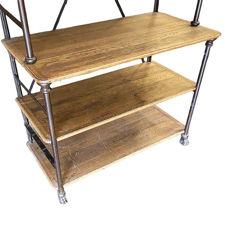 10' Foot Industrial Barn French Style Narrow Library Iron Book Shelf Etagere in vendita 1