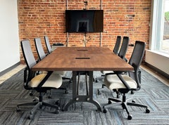 10 foot Industrial Beech Wood conference table