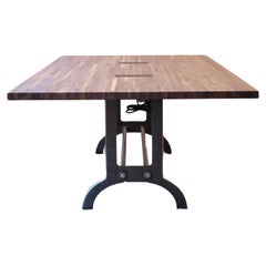 10 foot Industrial Walnut conference table