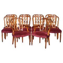10 Frank Hudson & Sons Harrods London Stamped Hepplewhite Mahogany Dining Chairs