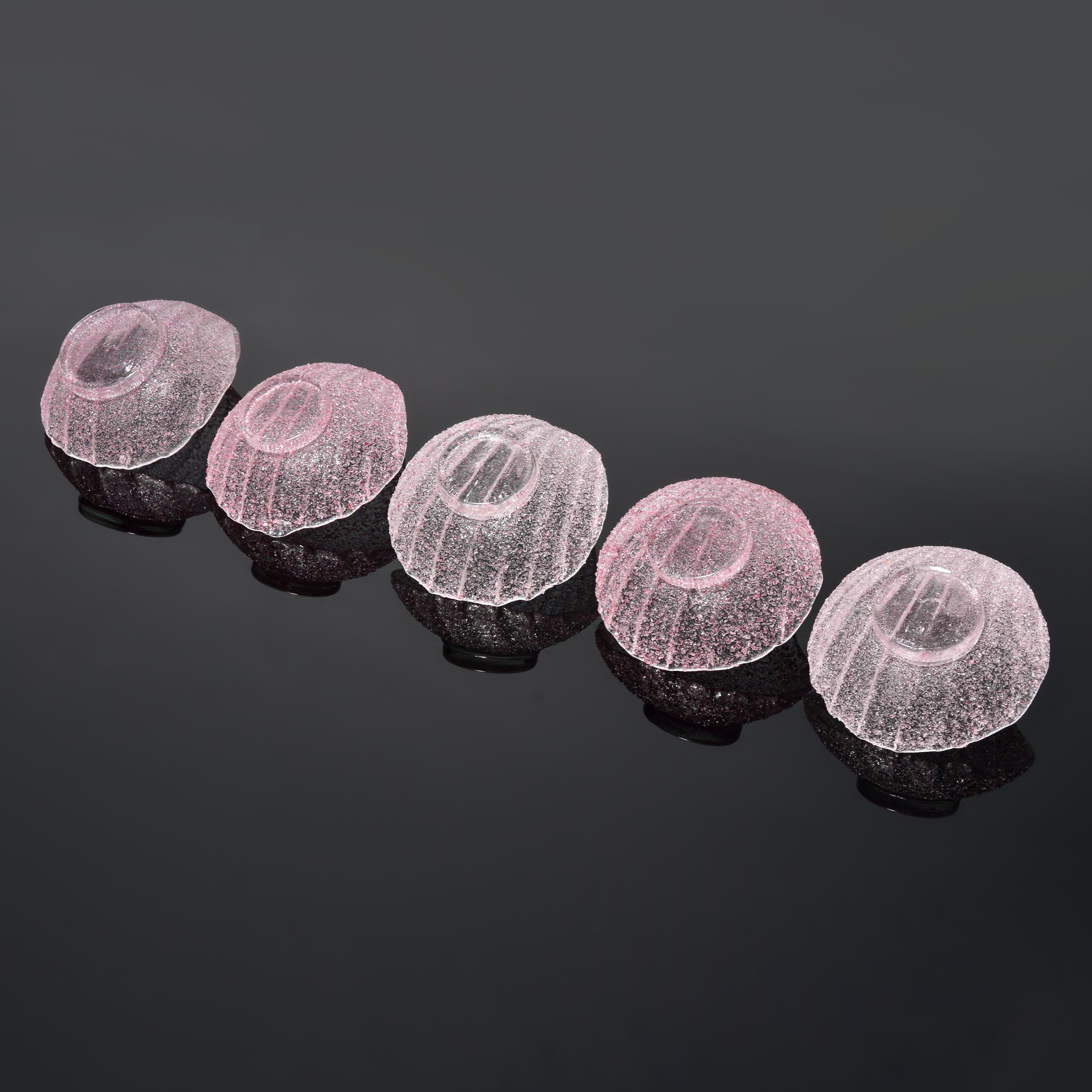 Verre brun 10 bols surdimensionnés Fratelli Toso, collection Leslie Pina en vente